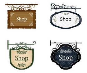 Vintage Hang tags vectors graphics