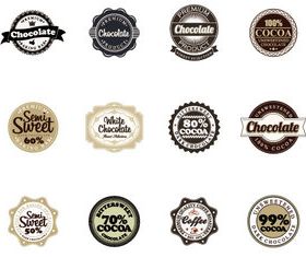 Food labelss vector set