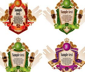 Music style labels vectors graphics