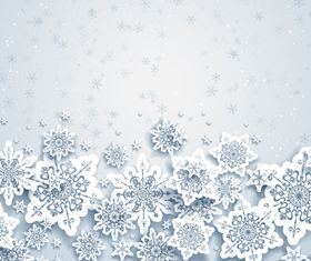 Paper snowflake background 1 creative vector