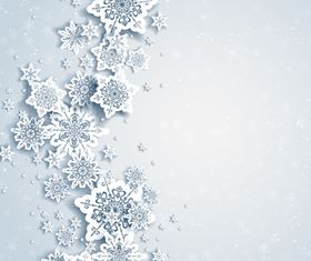 Paper snowflake background 3 creative vector