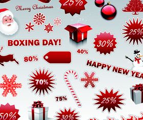 Christmas elements set vector