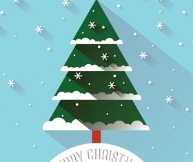 3D Christmas tree background vector graphic