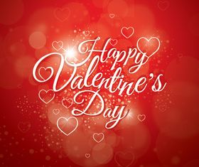 Valentine red background vector design