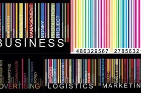 Colorful barcode background shiny vector