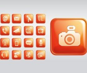 Shiny Square Icons vector