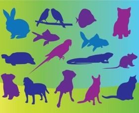 Vector Pets Silhouettes