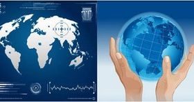 Globes Backgrounds vector