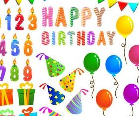 Birthday Elements vector