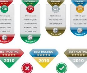 Hosting Site Elements vector material