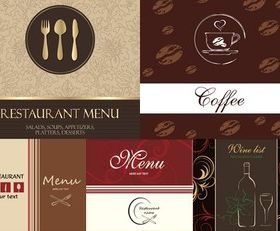Western-style food menu cover background Illustration vector
