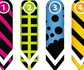 Colorful Option Elements vector graphic