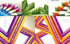 Three-dimensional geometric background vector graphics
