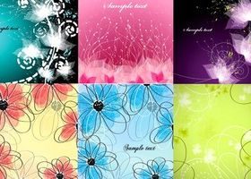 Abstract fantasy flower background vector
