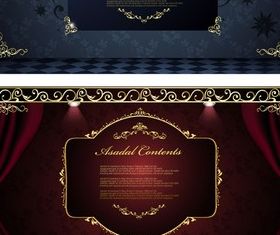 Bright gorgeous stage background vectors material