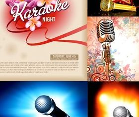 Microphone background vector material