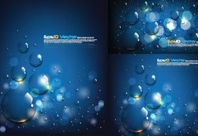Icy blue water background design vector