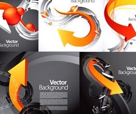 Dynamic arrow business background design vector