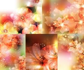 Colorful dream flower background creative vector
