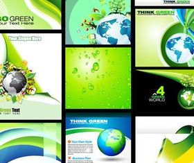 Green design elements background vector