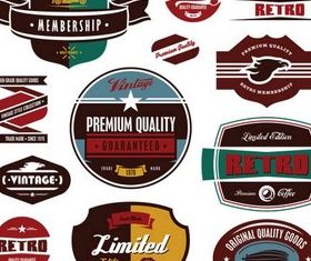 Retro Labels free vector material