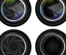 Different Lens Icons vector