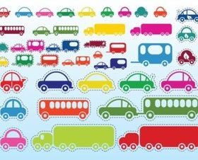 Car Bus Truck vector