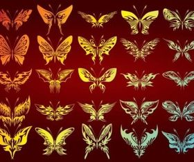 Free Butterflies Collection set vector