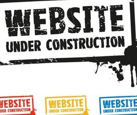 Website Construction Labels vector
