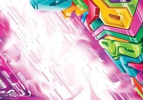 space module backgrounds vector set