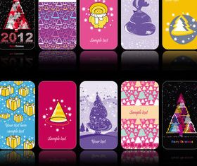 Merry Christmas cards vector