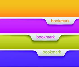 Colored bookmark vector