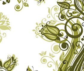 Green Plant Floral 2 vector