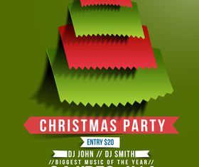 Christmas Party poster 2 design vector