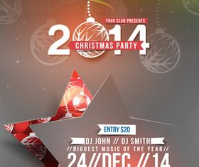 Christmas Party poster 3 design vector