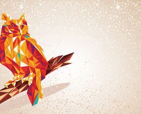 Tangram Owl vector