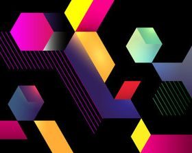 Colored 3D background vector