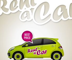 Cartoon taxi background set vector