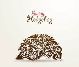 Floral Hedgehog vector