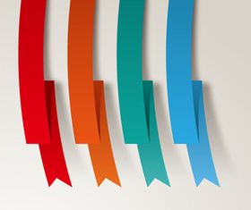 Colored paper strip vector