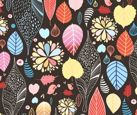 Line autumn pattern background 3 vectors