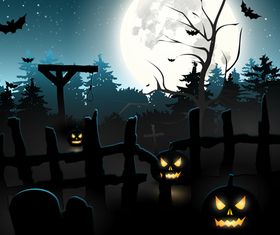 Halloween night background 1 vector