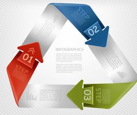 Number Origami Infographics 2 vectors material