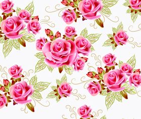 Beautiful rose pattern vector