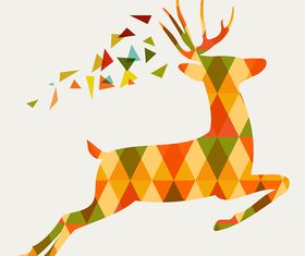 Tangram Deer background vector