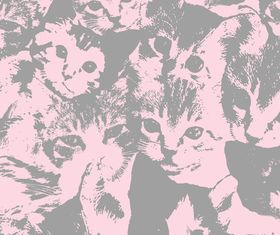 Cat pattern vector