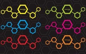 Colored Honeycomb background vectors graphic
