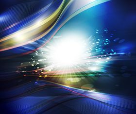 Blue light wave background vectors