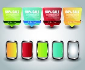 colored sale labels 1 vectors