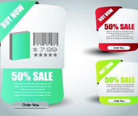 colored sale labels 2 vectors